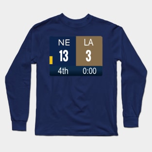 Superbowl 53 Final Score - New England Patriots 13/ Los Angeles Rams 3 Long Sleeve T-Shirt